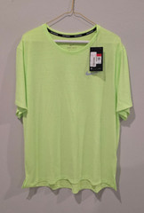 NIKE Miler Short Sleeve Running T-Shirt Size L Large Ghost Green CU5992-358