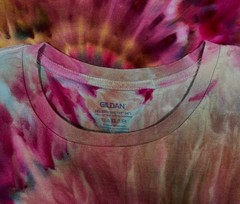Handmade Ice Tie Dye T-Shirt 3XL Mens Womens Soft Cotton Blue Plum Spiral