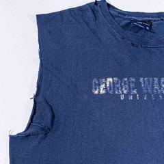VTG George Washington University Sleeveless T Shirt XL MV Sport Y2K Distressed