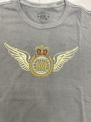RRL Men’s Airforce Graphic T-Shirt in Blue. X L K