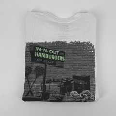 In-N-Out Burger Nevada Neon Graphic T Shirt Men’s Large White Retro Car USA Tee