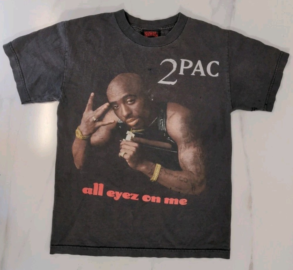 Vintage 2pac T Shirt All Eyez On Me Album Rap Tupac Death Row Small Rare 2005