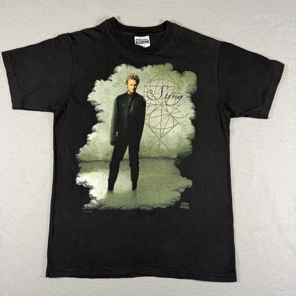 Hanes T-Shirt Men’s M Black Sting Soul Cages Tour Band Music