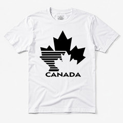 Canada Maple Leaf Graphic T-Shirt Canadian Pride Flag Style Casual Tee