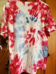 Black Kitty Tie Dye Red White And Blue Made In USA Size Small