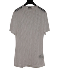 Dior Oblique Logo Semi Sheer T Shirt Size Medium Viscose Polyamide Short Sleeve