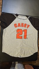 Vintage 2000 Sean Casey Cincinnati Reds Dynasty Button Up Raglan Shirt Mens 2XL