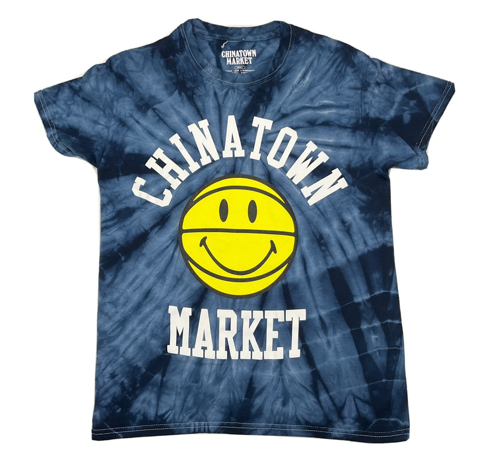 Chinatown Market Tee Shirt Sz S Limited Edition Smiley Face Tie Dye SS Crew RARE