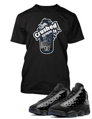 Crushed It Graphic Sneaker Sport Tee Shirt Match J13 Cap And Gown Pro Club Shaka