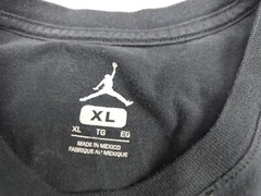 Jordan Nike Shirt Mens Large Black MJ Nike Air Big Swoosh Logo Spell Out
