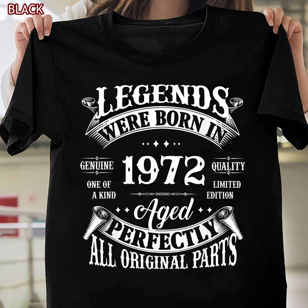 51st Birthday Tee Vintage Legends Born In 1972 51 Years Old Gift T-Shirt