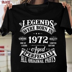 51st Birthday Tee Vintage Legends Born In 1972 51 Years Old Gift T-Shirt