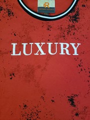 Refinery Republic Mens 4XL Shirt Red Luxury Embroidered Ink Blotch Graphic New 