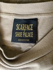 Scarface Shoe Palace X Tony Montana Embroidered Double Sided Beige T Shirt SZ M