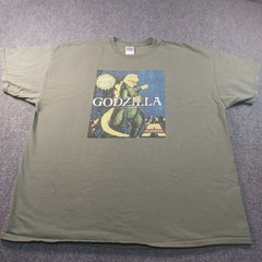 Godzilla Aurora Model Kit T-Shirt Mens 2XL Green Gildan Ultra Kaiju Monster