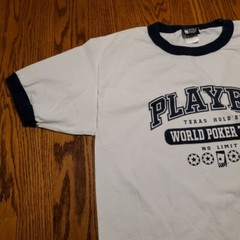 World Poker Tour Ringer TShirt Mens Large 2004 No Limit Player Texas Hold Em