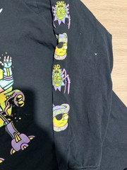 Rick and Morty Hybrid Adult Swim Robot Toilet Black Long Sleeve Graphic Tee M