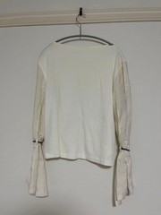 AKIRANAKA 21ss White Linen-Cotton Sleeve Top Casual Formal