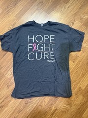 Wow Breast Cancer Hope Fight Cure T-Shirt Gildan Size Mens XL