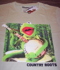 The Muppets KERMIT THE FROG Country Roots Banjo T-Shirt MENS MEDIUM NEW / TAG