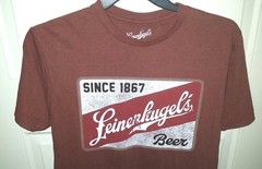 New w/Tags Lightweight LEINENKUGEL’S Beer Size M Tee Shirt Tagless Cotton Poly