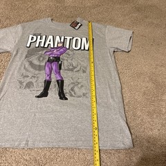 NWT The Phantom Comics Strip Shirt Gray Medium Brisco Brands Superhero Unisex