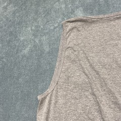 Volcom Tank Top Mens Medium Heather Gray Chest Pocket Sleeveless Logo Pullover