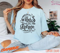 Unisex Psalm 91:4 Bible T-Shirt, Men T shirt,Women T shirt Gift Christian Top