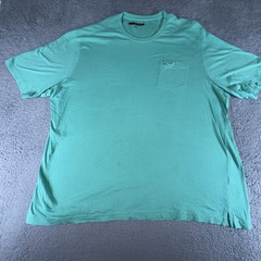 Greg Norman Shark T-Shirt Men XXXL 3XL Teal Pocket Tee Golf