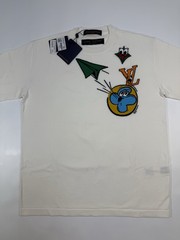 Louis Vuitton MNG Comics Intarsia Crewneck T-Shirt White Size M NWT