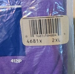 Vintage BVD Mens Purple Pocket Tee XXL (50-52) Combed Cotton USA Made BRAND NEW