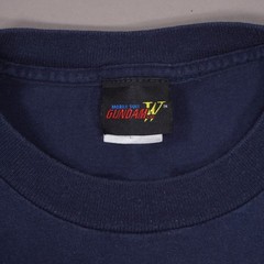 Vintage Y2K Mobile Suit Gundam Wing T Shirt Mens Large Navy Blue Wing Zero SOTSU