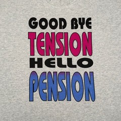 Vintage Goodbye Tension Hello Pension T-Shirt Funny Retirement XL 90s
