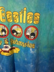 Rare Graphic THE BEATLES Yellow Submarine-Liquid Blue Tag Tie Dye ShIrt Size XL