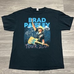 Brad Paisley Tour 2021 Concert T-Shirt Mens XL Black Fruit of the Loom Cotton