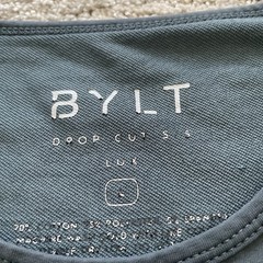 BYLT Drop-Cut Lux Tee Gray Polka Dot Performance Stretch Shirt Men’s Size Large