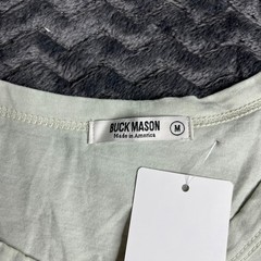 Buck Mason Henley Shirt Mens M Green Long Sleeve 100% Cotton Top NWT