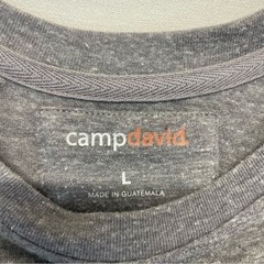 Kansas City KC Graphic Tee Camp David Large Gray Blue Raglan Shirt Unisex