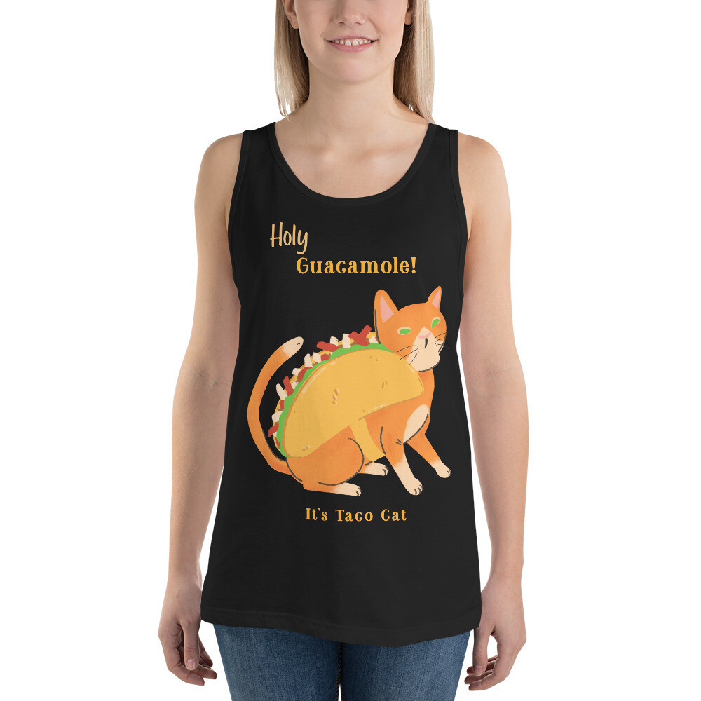 Taco Cat Holy Guacamole TACO Men’s Tank Top Free Ship Cotton Made USA