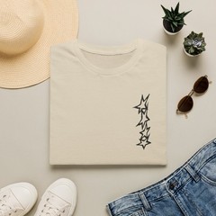 Stacked Star Line T-Shirt | Minimal Graphic Chest Design