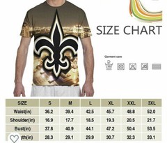 New 3d Digital Print New Orleans Saints T-Shirt MEDIUM USA SELLER FAST SHIP 24HR