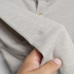 Goodfellow and Co Men XXL Beige Long Sleeve Henley Shirt Lightweight Casual Top