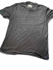 Red Jacket T Shirt-Size large- Sheer Distressed Black