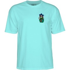 Powell Peralta Skateboard Shirt Chris Hiett Skull Celadon