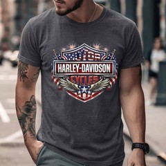 Harley-Davidson America 250th Anniversary Shirt 2026 Independence Day Cotton Tee