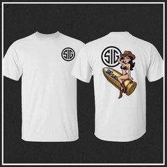 Men’s with SIG SAUER T-shirt, Casual 100% Cotton Shirt, Army Military Menswear