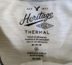 American Eagle Thermal Base Layer Men’s M Ivory Gray Logo Y2K NWOT Cotton Blend