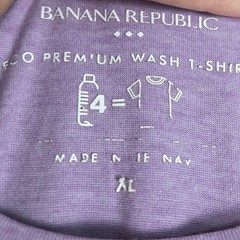 Banana Republic T-Shirt Mens XL Purple Eco Premium Wash Cotton Blend Casual
