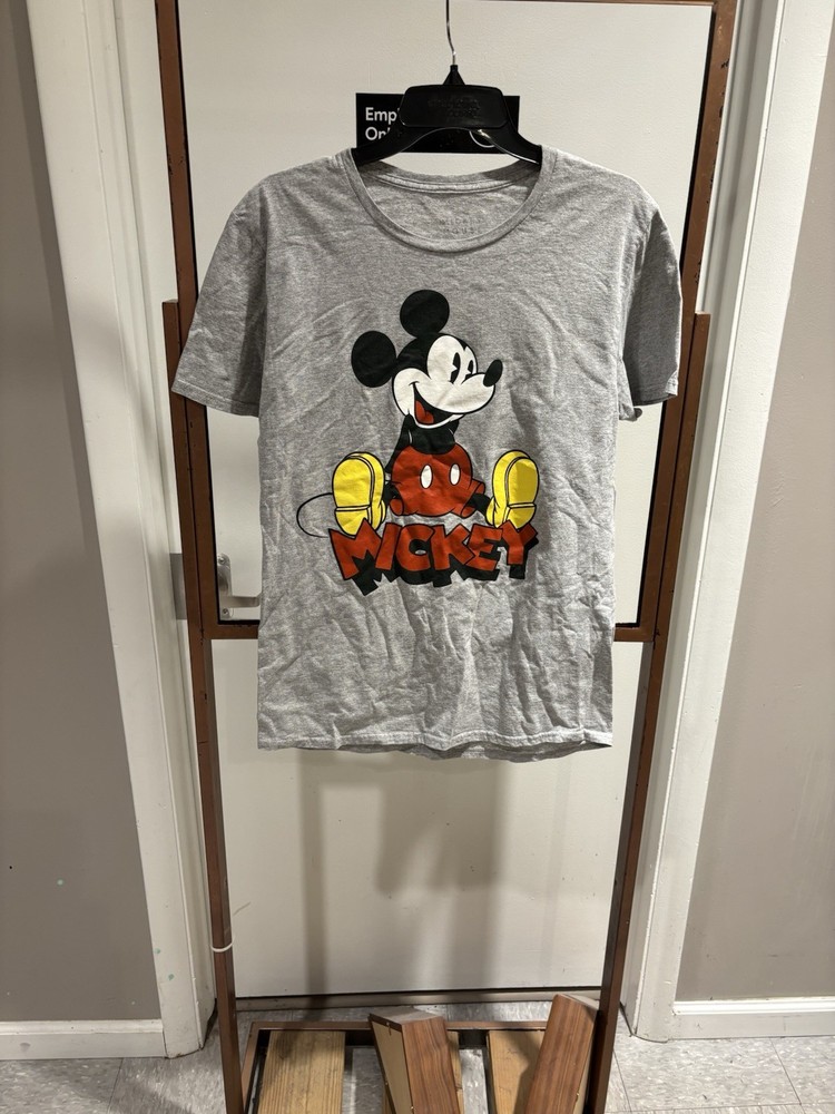 Grey Disney Mickey Mouse cotton tee size medium. Short Sleeve