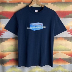 Vintage 00s USPS United States Postal Service Priority Mail Blue T-shirt Medium